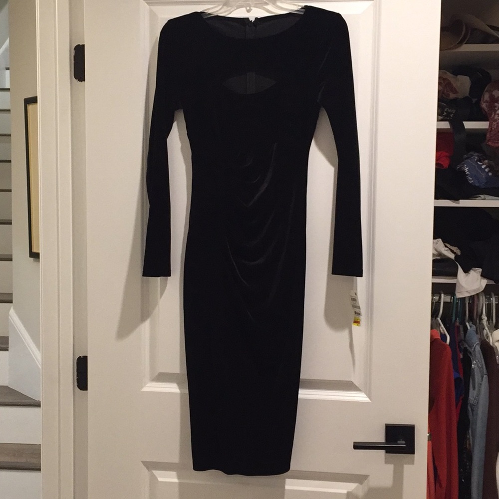 INC NWT black velvet sexy dress